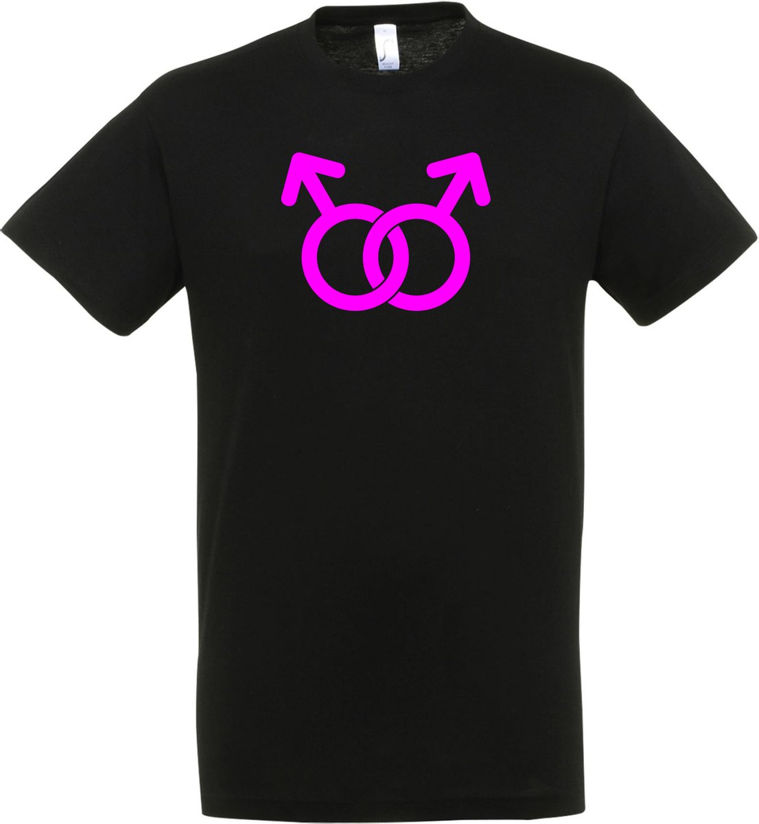 T-shirt Gay Love Symbol | Regenboog vlag | Gay pride kleding | Pride shirt | Zwart | maat XL